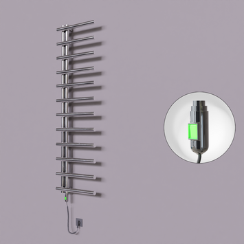 Radiva - Tuna Dekoratif Elektrikli Havlupan 500x1750 Krom (On/Off Düğmeli) 300W