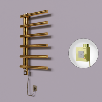 - Tuna Dekoratif Elektrikli Havlupan 500x850 Altın (KTX1 Termostat) 200W Spiral Kablolu  - Tuna Dekoratif Elektrikli Havlupan 500x850 Altın (KTX1 Termostat) 200W Spiral Kablolu