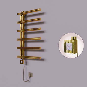 - Tuna Dekoratif Elektrikli Havlupan 500x850 Altın (KTX4 Termostat) 200W Spiral Kablolu  - Tuna Dekoratif Elektrikli Havlupan 500x850 Altın (KTX4 Termostat) 200W Spiral Kablolu