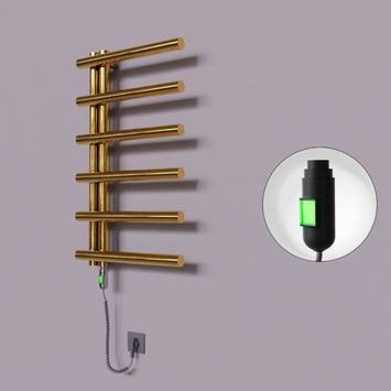 Radiva - Tuna Dekoratif Elektrikli Havlupan 500x850 Altın (On/Off Düğmeli) 200W