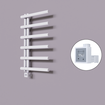Radiva - Tuna Dekoratif Elektrikli Havlupan 500x850 Beyaz (KTX3 Termostat) 300W