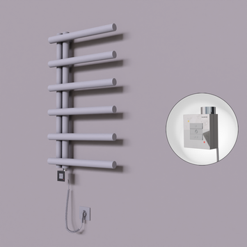 Radiva - Tuna Dekoratif Elektrikli Havlupan 500x850 Gri (KTX1 Termostat) 300W Spiral Kablolu