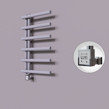 Radiva - Tuna Dekoratif Elektrikli Havlupan 500x850 Gri (KTX3 Termostat) 300W