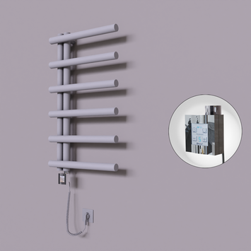 Radiva - Tuna Dekoratif Elektrikli Havlupan 500x850 Gri (KTX4 Termostat) 300W Spiral Kablolu