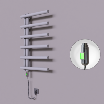 Radiva - Tuna Dekoratif Elektrikli Havlupan 500x850 Gri (On/Off Düğmeli) 300W