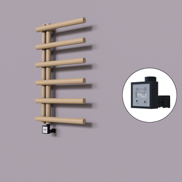 Radiva - Tuna Dekoratif Elektrikli Havlupan 500x850 Kapuçino (KTX3 Termostat) 300W