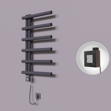 - Tuna Dekoratif Elektrikli Havlupan 500x850 Koyu Antrasit (KTX1 Termostat) 300W Spiral Kablolu  - Tuna Dekoratif Elektrikli Havlupan 500x850 Koyu Antrasit (KTX1 Termostat) 300W Spiral Kablolu