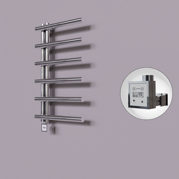 Radiva - Tuna Dekoratif Elektrikli Havlupan 500x850 Krom (KTX3 Termostat) 200W