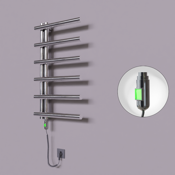  - Tuna Dekoratif Elektrikli Havlupan 500x850 Krom (On/Off Düğmeli) 200W