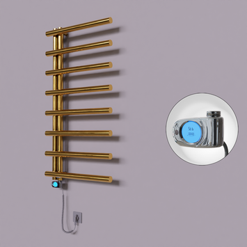 Radiva - Tuna Dekoratif Elektrikli Havlupan 600x1150 Altın (Musa Termostat) 300W