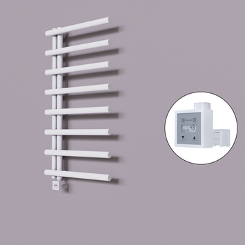 Radiva - Tuna Dekoratif Elektrikli Havlupan 600x1150 Beyaz (KTX3 Termostat) 600W