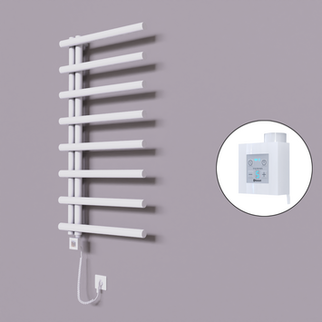 Radiva - Tuna Dekoratif Elektrikli Havlupan 600x1150 Beyaz (KTX4 Termostat) 600W Spiral Kablolu