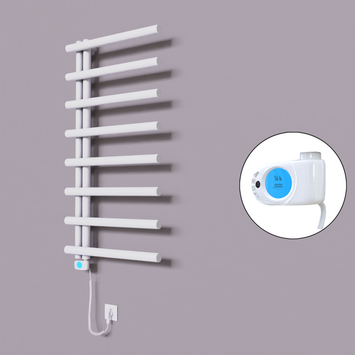 Radiva - Tuna Dekoratif Elektrikli Havlupan 600x1150 Beyaz (Musa Termostat) 600W