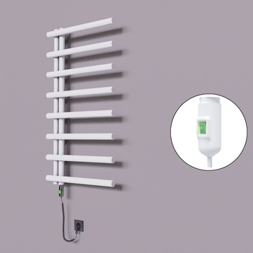 Radiva - Tuna Dekoratif Elektrikli Havlupan 600x1150 Beyaz (On/Off Düğmeli) 600W
