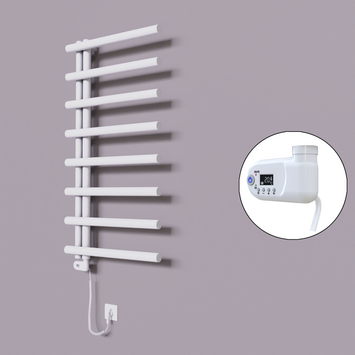 Radiva - Tuna Dekoratif Elektrikli Havlupan 600x1150 Beyaz (Thesis Termostat) 600W