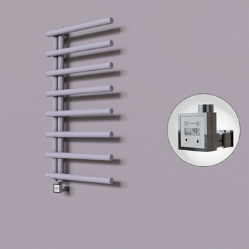 Radiva - Tuna Dekoratif Elektrikli Havlupan 600x1150 Gri (KTX3 Termostat) 600W