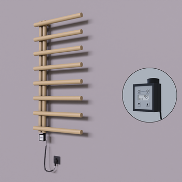 Radiva - Tuna Dekoratif Elektrikli Havlupan 600x1150 Kapuçino (KTX3 Termostat) 600W Spiral Kablolu