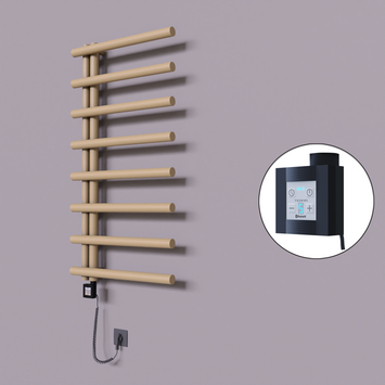 Radiva - Tuna Dekoratif Elektrikli Havlupan 600x1150 Kapuçino (KTX4 Termostat) 600W Spiral Kablolu