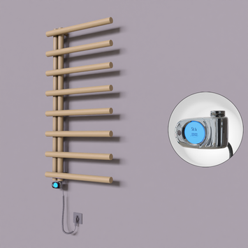 Radiva - Tuna Dekoratif Elektrikli Havlupan 600x1150 Kapuçino (Musa Termostat) 600W