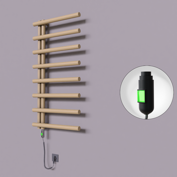 Radiva - Tuna Dekoratif Elektrikli Havlupan 600x1150 Kapuçino (On/Off Düğmeli) 600W