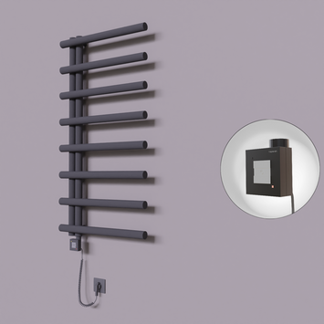 - Tuna Dekoratif Elektrikli Havlupan 600x1150 Koyu Antrasit (KTX1 Termostat) 600W Spiral Kablolu  - Tuna Dekoratif Elektrikli Havlupan 600x1150 Koyu Antrasit (KTX1 Termostat) 600W Spiral Kablolu
