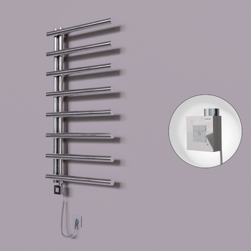  - Tuna Dekoratif Elektrikli Havlupan 600x1150 Krom (KTX1 Termostat) 300W Spiral Kablolu