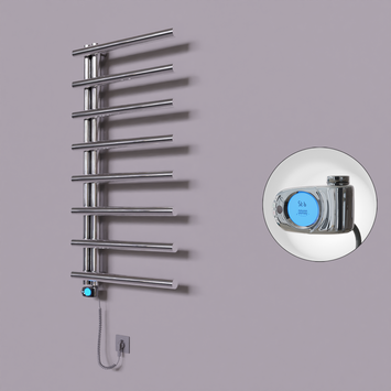 Radiva - Tuna Dekoratif Elektrikli Havlupan 600x1150 Krom (Musa Termostat) 300W