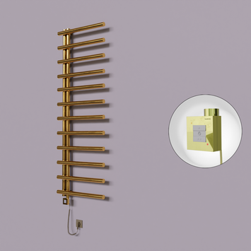 - Tuna Dekoratif Elektrikli Havlupan 600x1750 Altın (KTX1 Termostat) 600W Spiral Kablolu  - Tuna Dekoratif Elektrikli Havlupan 600x1750 Altın (KTX1 Termostat) 600W Spiral Kablolu