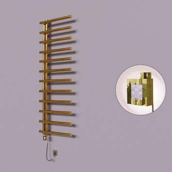 - Tuna Dekoratif Elektrikli Havlupan 600x1750 Altın (KTX4 Termostat) 600W Spiral Kablolu  - Tuna Dekoratif Elektrikli Havlupan 600x1750 Altın (KTX4 Termostat) 600W Spiral Kablolu