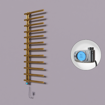 Radiva - Tuna Dekoratif Elektrikli Havlupan 600x1750 Altın (Musa Termostat) 600W