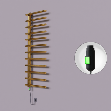  - Tuna Dekoratif Elektrikli Havlupan 600x1750 Altın (On/Off Düğmeli) 600W