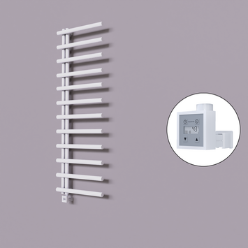 Radiva - Tuna Dekoratif Elektrikli Havlupan 600x1750 Beyaz (KTX3 Termostat) 1000W