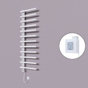 Radiva - Tuna Dekoratif Elektrikli Havlupan 600x1750 Beyaz (KTX4 Termostat) 1000W Spiral Kablolu