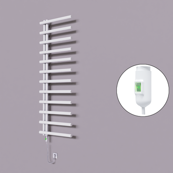 Radiva - Tuna Dekoratif Elektrikli Havlupan 600x1750 Beyaz (On/Off Düğmeli) 900W