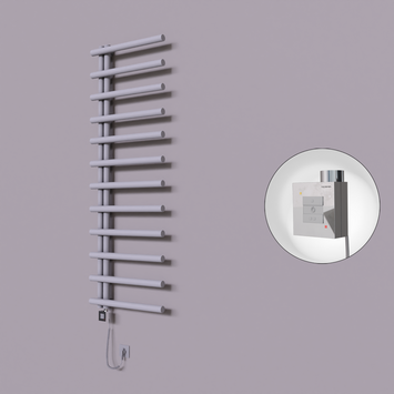 Radiva - Tuna Dekoratif Elektrikli Havlupan 600x1750 Gri (KTX1 Termostat) 1000W Spiral Kablolu