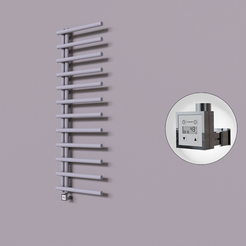 Radiva - Tuna Dekoratif Elektrikli Havlupan 600x1750 Gri (KTX3 Termostat) 1000W