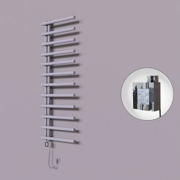 Radiva - Tuna Dekoratif Elektrikli Havlupan 600x1750 Gri (KTX4 Termostat) 1000W Spiral Kablolu