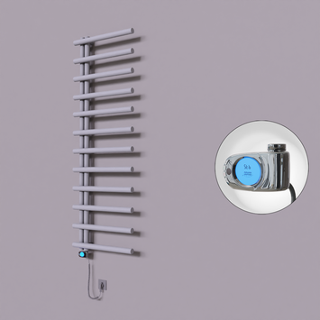 Radiva - Tuna Dekoratif Elektrikli Havlupan 600x1750 Gri (Musa Termostat) 900W