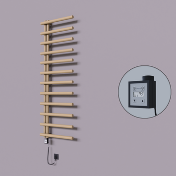 Radiva - Tuna Dekoratif Elektrikli Havlupan 600x1750 Kapuçino (KTX3 Termostat) 1000W Spiral Kablolu