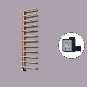 Radiva - Tuna Dekoratif Elektrikli Havlupan 600x1750 Kapuçino (KTX3 Termostat) 1000W