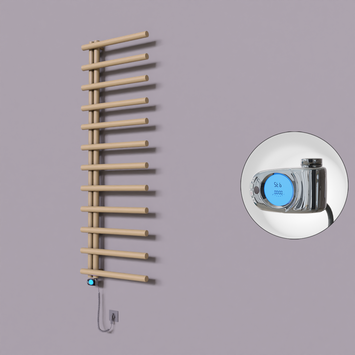 Radiva - Tuna Dekoratif Elektrikli Havlupan 600x1750 Kapuçino (Musa Termostat) 900W