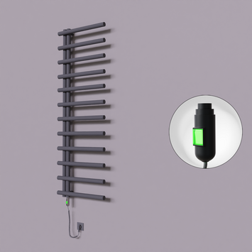 - Tuna Dekoratif Elektrikli Havlupan 600x1750 Koyu Antrasit (On/Off Düğmeli) 900W  - Tuna Dekoratif Elektrikli Havlupan 600x1750 Koyu Antrasit (On/Off Düğmeli) 900W