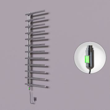  - Tuna Dekoratif Elektrikli Havlupan 600x1750 Krom (On/Off Düğmeli) 600W