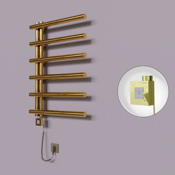 - Tuna Dekoratif Elektrikli Havlupan 600x850 Altın (KTX1 Termostat) 200W Spiral Kablolu  - Tuna Dekoratif Elektrikli Havlupan 600x850 Altın (KTX1 Termostat) 200W Spiral Kablolu