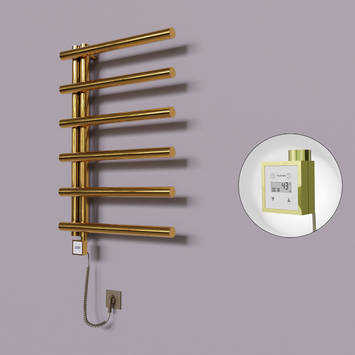 - Tuna Dekoratif Elektrikli Havlupan 600x850 Altın (KTX3 Termostat) 200W Spiral Kablolu  - Tuna Dekoratif Elektrikli Havlupan 600x850 Altın (KTX3 Termostat) 200W Spiral Kablolu