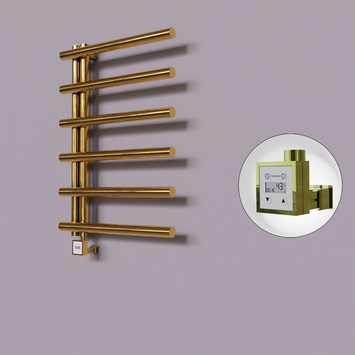 Radiva - Tuna Dekoratif Elektrikli Havlupan 600x850 Altın (KTX3 Termostat) 200W