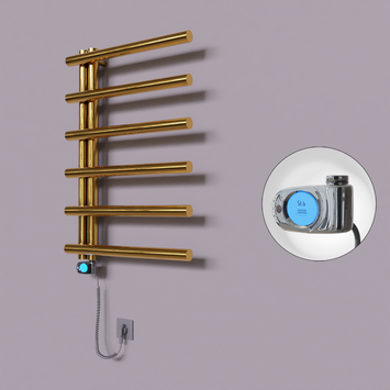 Radiva - Tuna Dekoratif Elektrikli Havlupan 600x850 Altın (Musa Termostat) 200W