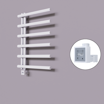 Radiva - Tuna Dekoratif Elektrikli Havlupan 600x850 Beyaz (KTX3 Termostat) 300W