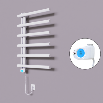 Radiva - Tuna Dekoratif Elektrikli Havlupan 600x850 Beyaz (Musa Termostat) 300W