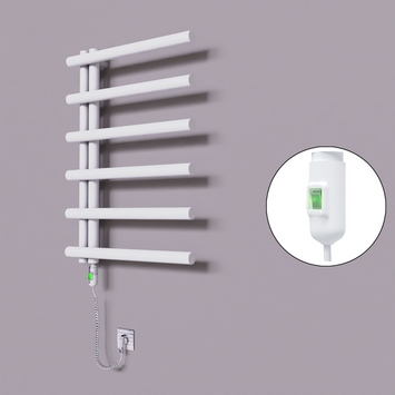  - Tuna Dekoratif Elektrikli Havlupan 600x850 Beyaz (On/Off Düğmeli) 300W